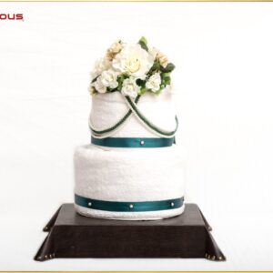 White Towel Cake - 100% Cotton